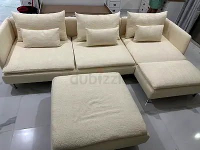 IKEA soderhamn l Shape Sofa beige without ottoman