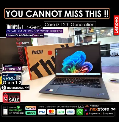 ThinkPad T14 Gen3 -12thGen Core i7 VPro - Rock Solid Business+Rich Multimedia x1 carbon p14s p1 p16