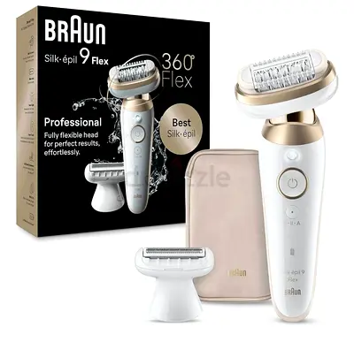 Braun Silk-épil 9 Flex Epilator – 360° Flexible Head, Wet & Dry Hair Removal