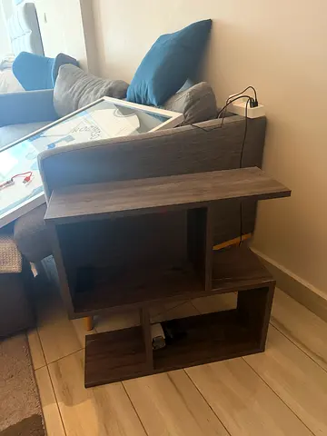 Compact modern wooden side table / coffee stand - good condition