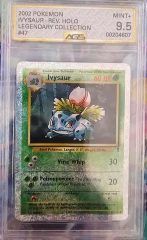 Pokémon legendary collection reverse holo ivysaur AGS 9.5