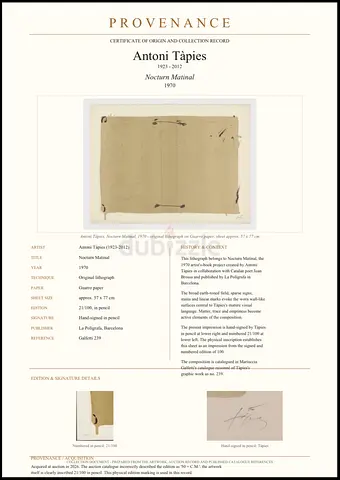 Signed Minimalist Abstract Print on Paper — unFramed