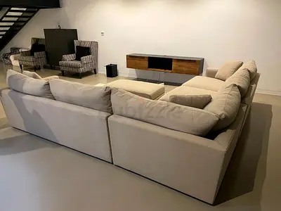 Amazing Condition Crate&Barrel Lounge Deep feather 🪶 filled Corner Sofa Beige without footstool