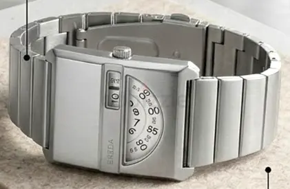 For Sale: Original BREDA Watch with a Unique Geometric Design