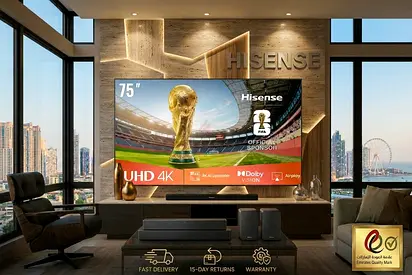 Hisense 75 inch 4K UHD Smart qLED TV - Excellent Condition