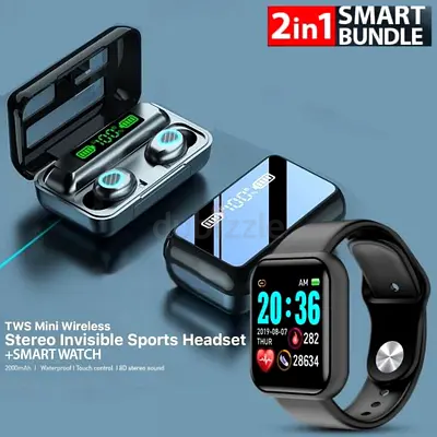 Smart Watch With Earbuds