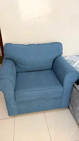 Single-seater blue fabric in excellent condition as good as new