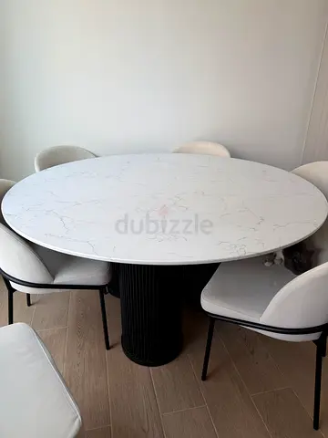 Home Centre Monochrome Dining Table + 6 Chairs