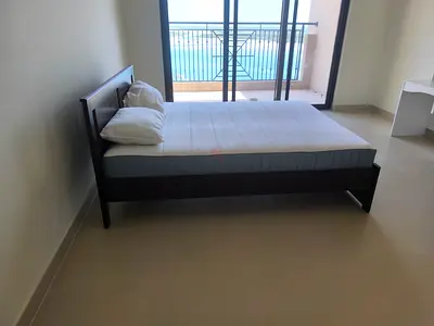 Ikea Dark wood queen size bed frame withikea mattress - good condition