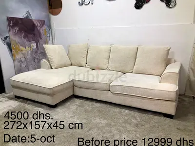 THE ONE KINGSTON 2-Seater sofa with left chaise off white,light beige