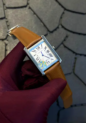Classic Rectangular Men's Leather Strap Watch with Roman Dial all over UAE cash on delivery