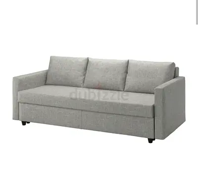 Light grey 3-seater sofa with storage — good condition