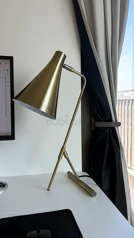 Brass Adjustable Desk Lamp - Modern Conical Shade