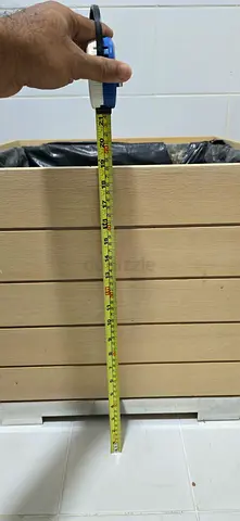 Premiums - Large Squartz Wooden Slat Planter Box with Metal Interior & Protective Liner
