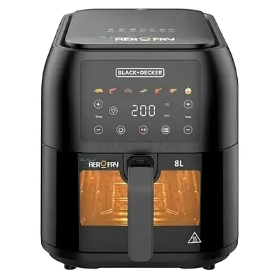 Black+Decker 8L Aerofry Digital Air Fryer — Excellent Condition