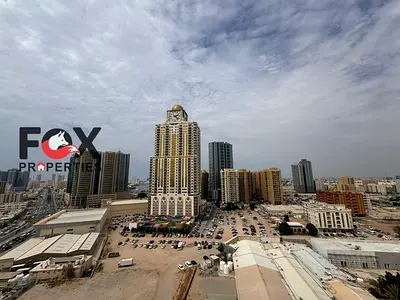 غرفة وصالة للإيجار السنوي في أبراج غلفا، عجمان، حمامين وبلكونة، جيم ومسبح وباركينج وخزائن حائط، السعر 43,000 درهم، 4 دفعات، التأمين شيك.