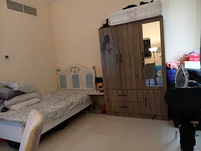 Wooden 3-Door Wardrobe with Mirror — Good Condition