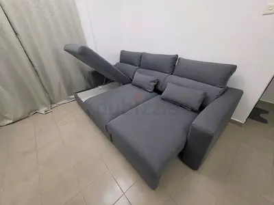Available IKEA Eskilstuna Lsahpe sofa bed grey color