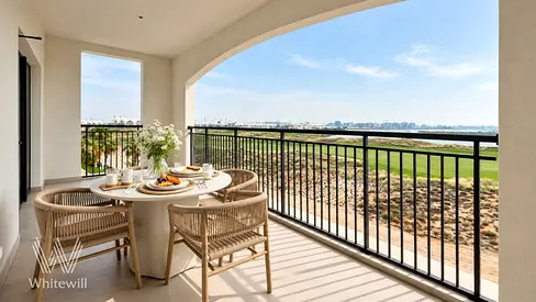 Full Sea and Golf View | 2 Balconies | Maids Room
