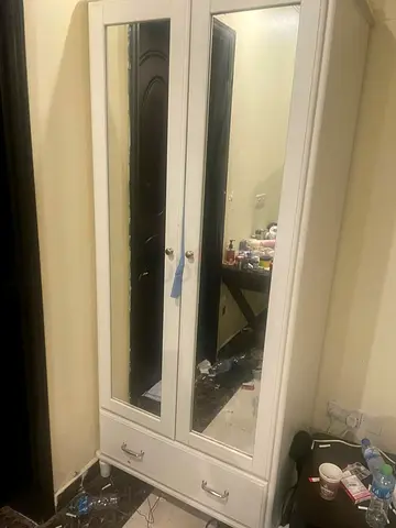IKEA White mirrored wardrobe with drawer — Perfect condition