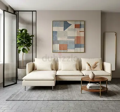 Luxury White Sofa

Give your living room a luxurious look with this elegant white corner sofa. Spaci