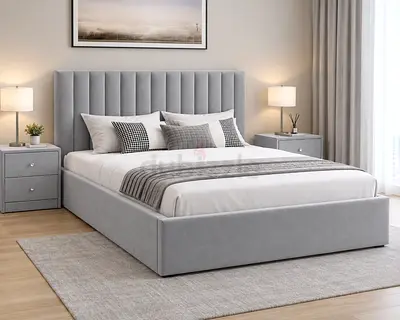 Brand New Premium Gray King Size Bed – Never Used