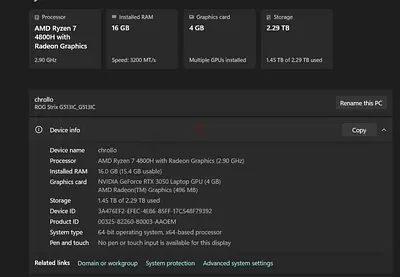 Rog strix gaming laptop 3050 2tb