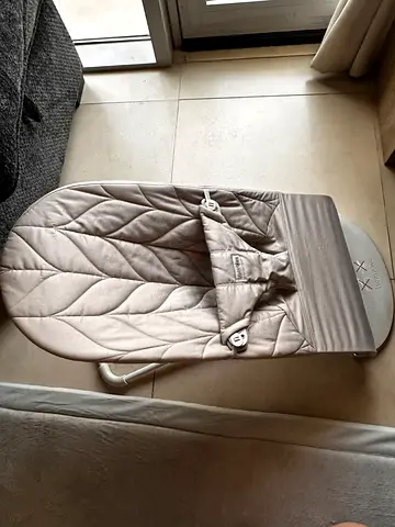 Lightweight Baby Bouncer Seat - Neutral Beige,  Very Good Condition