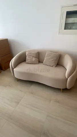 Modern Beige 2-Seater Sofa – Excellent Condition