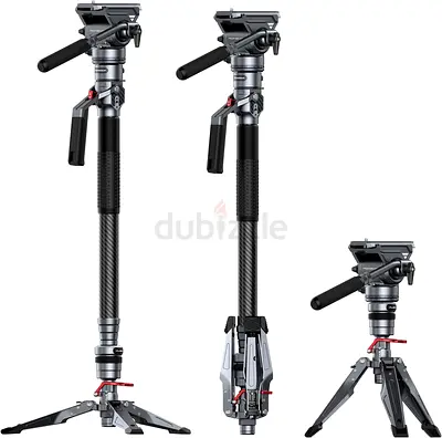 SmallRig 5565 Carbon Fiber Video Monopod with Fluid Head – Brand New