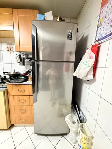 Stainless Steel Double-Door Refrigerator in Good Working Condition