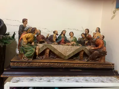 The Last Supper detailed statue centerpiece - vintage look