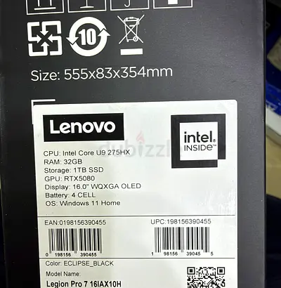 Lenovo Legion Pro 7 16" | Intel Core U9 275HX | RTX 5080 | 32GB | 1TB SSD