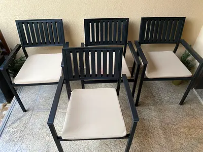 Set of 8 Outdoor Chairs with Cushions BRAND NEW