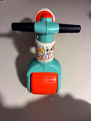 Kids Ride-On Scooter / Push Walker — Light Blue & Orange, Good Condition