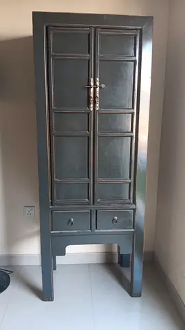Tall Vintage Wooden Cabinet / Wardrobe with Drawers
