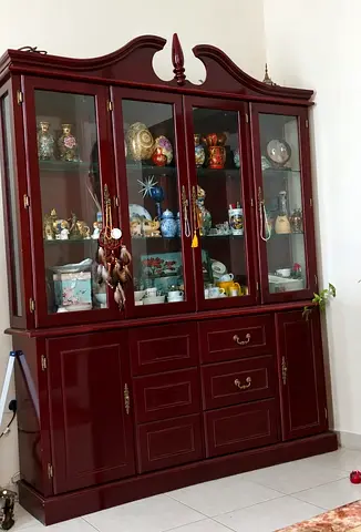 Large Mahogany Display Cabinet / China Cabinet - Good Condition