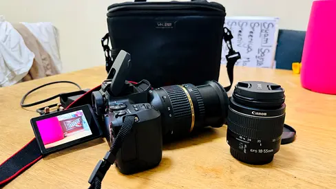 Canon EOS 250D + Tamron 17–50mm f/2.8 + Canon 18–55mm Lens + Bag & Card