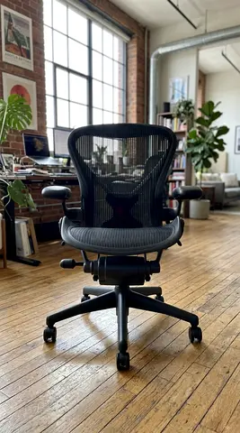 Herman Miller Aeron Chair - Size B (Black) - Excellent Condition