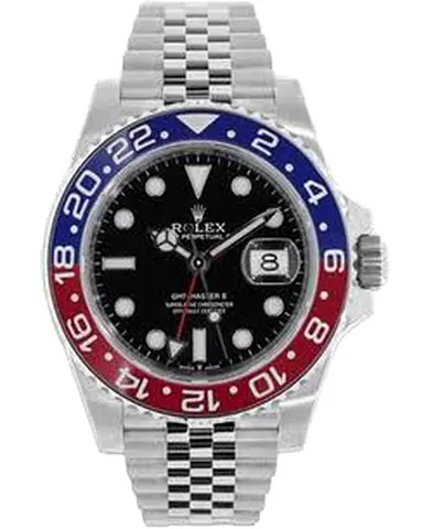 Mastercopy of Rolex GMT-Master II Pepsi bezel stainless steel watch (Jubilee bracelet)
