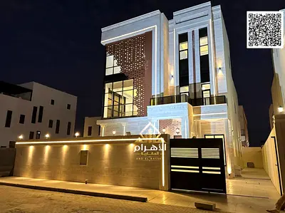 Modern villa in Al Alia, Ajman, featuring a private pool and a distinctive design; available for freehold ownership by all nationalities.