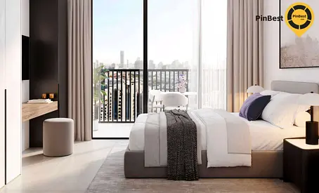 شقة بغرفة نوم واحدة | سكاي ليفل 1 JVC | مفروشة | شرفة وإطلالة على وسط المدينة