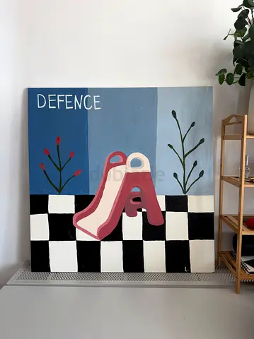 DEFENCE, 80 × 80 cm