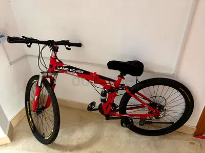 Red Land Rover Folding Mountain Bike - Good Condition
