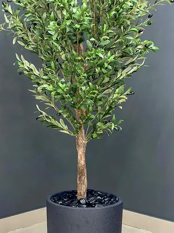 Artificial Olive Tree with Realistic Olives 160×80 cm – UAE Delivery