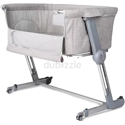 Unilove Adjustable Bedside Bassinet / Co-sleeper in Light Grey