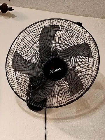 Wall-mounted Max brand oscillating fan - good working condition