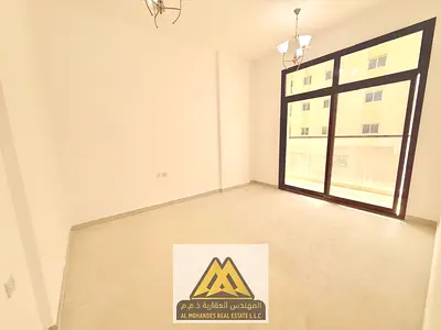 Brand-new 2-master-bedroom apartment in Al Jurf 3, 3 bathrooms, balcony, storage and central AC. AED 44,007 yearly.