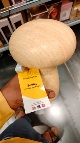 Wooden Mushroom Style Table Lamp