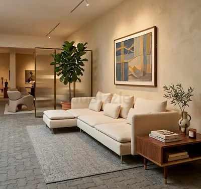 . Comfortable Family Sofa

Spacious white L-shaped sofa, perfect for everyday family use. Enjoy comf